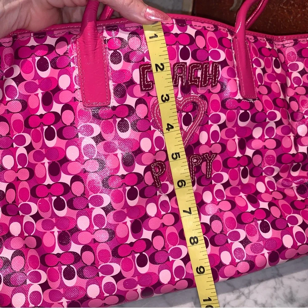 💕COACH POPPY TOTE💕BEAUTIFUL BRIGHT HANDBAG💕SUPER CLEAN!! - Picture 12 of 13